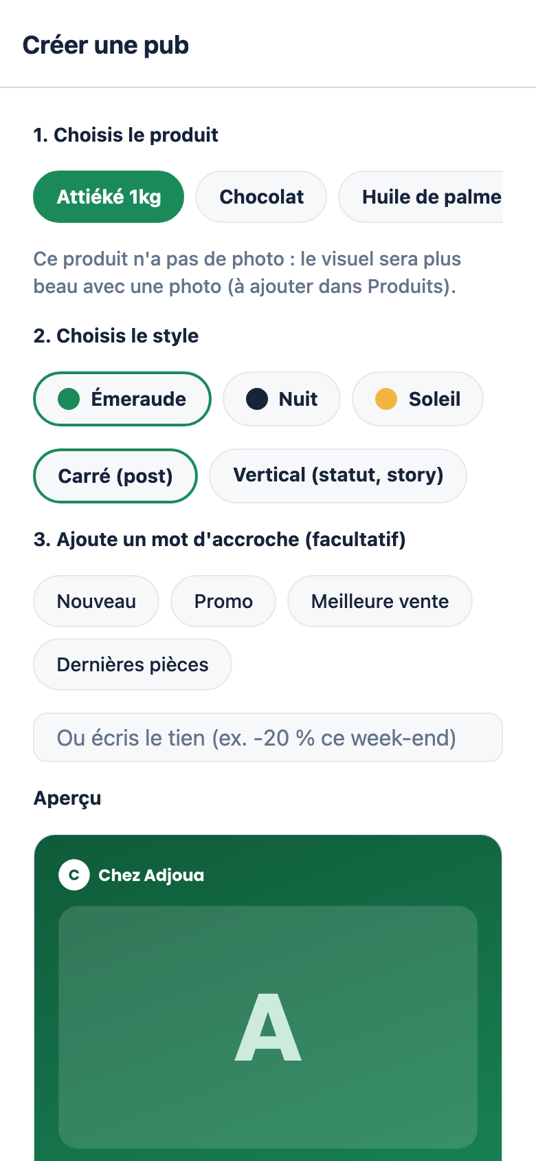 Création d'un visuel publicitaire